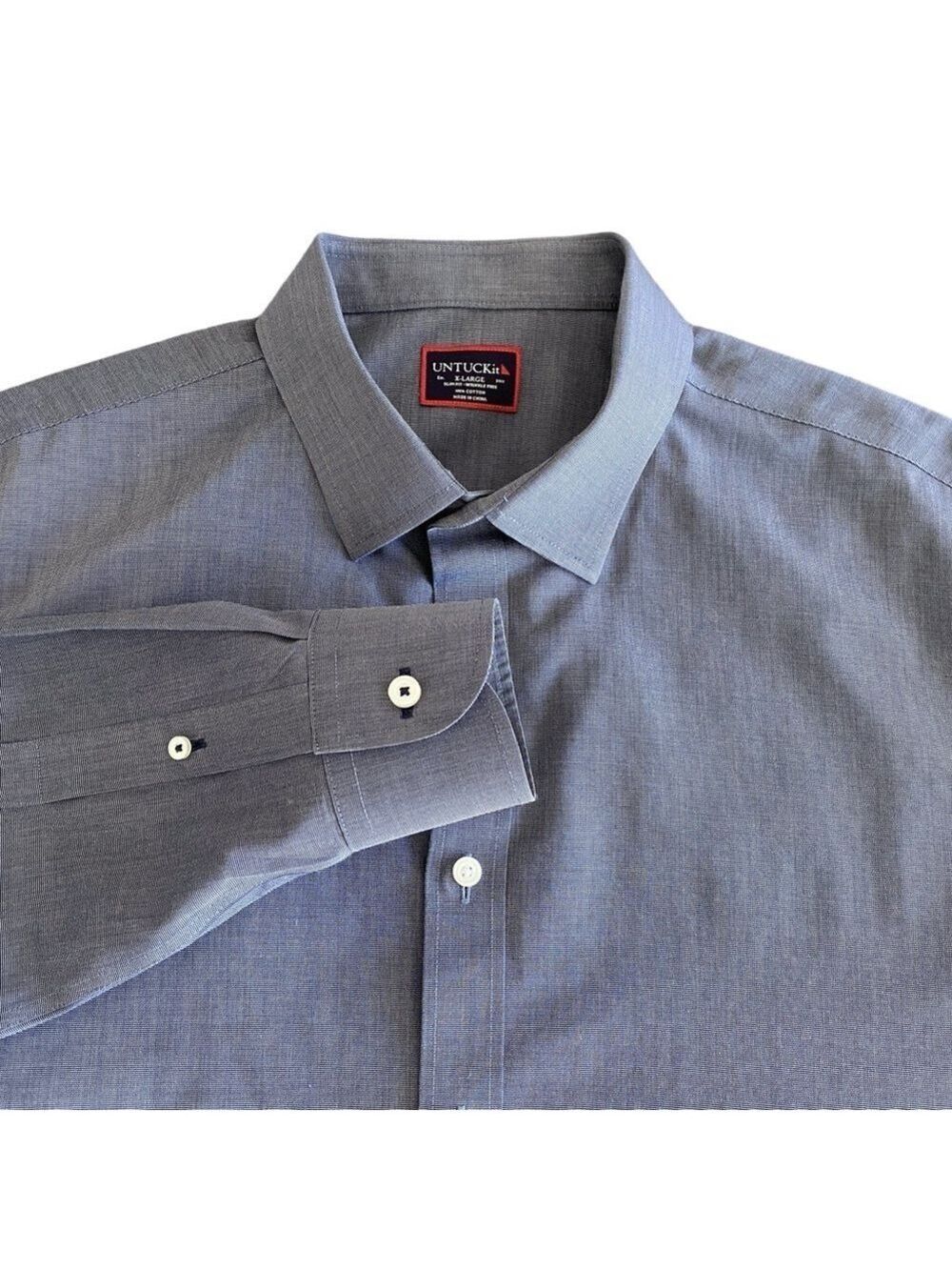 Untuckit Slim Fit Wrinkle-Free Orville Shirt Blue Size XL